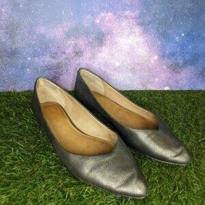 Corso Como Julia Metallic Bronze Leather Flats Loafers Women's Shoes Size 7